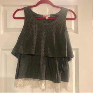 Candie’s Gray Tank Top Blouse